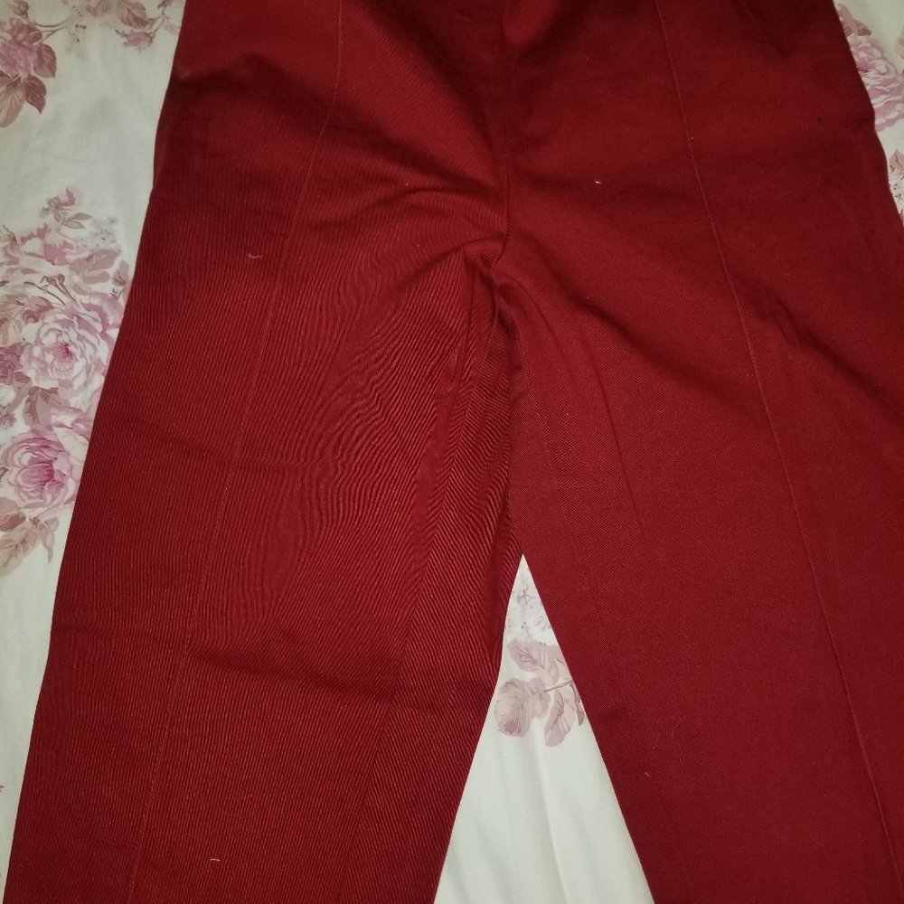 Deep red pants